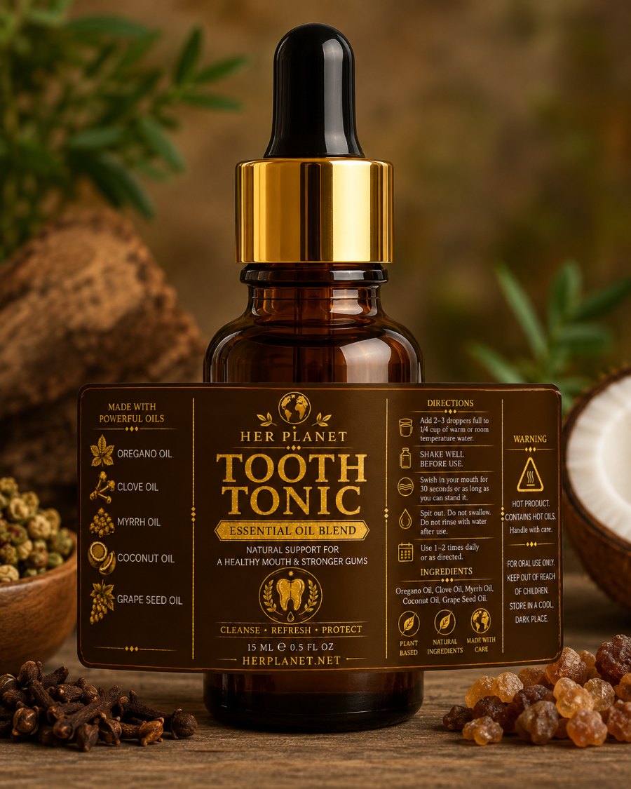 Tooth Tonic ingredients label
